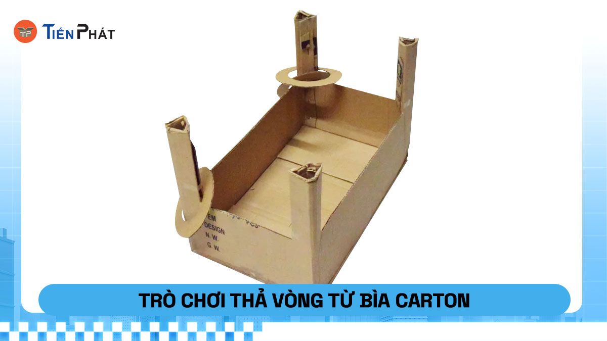 Trò chơi thả vòng từ bìa cát tông