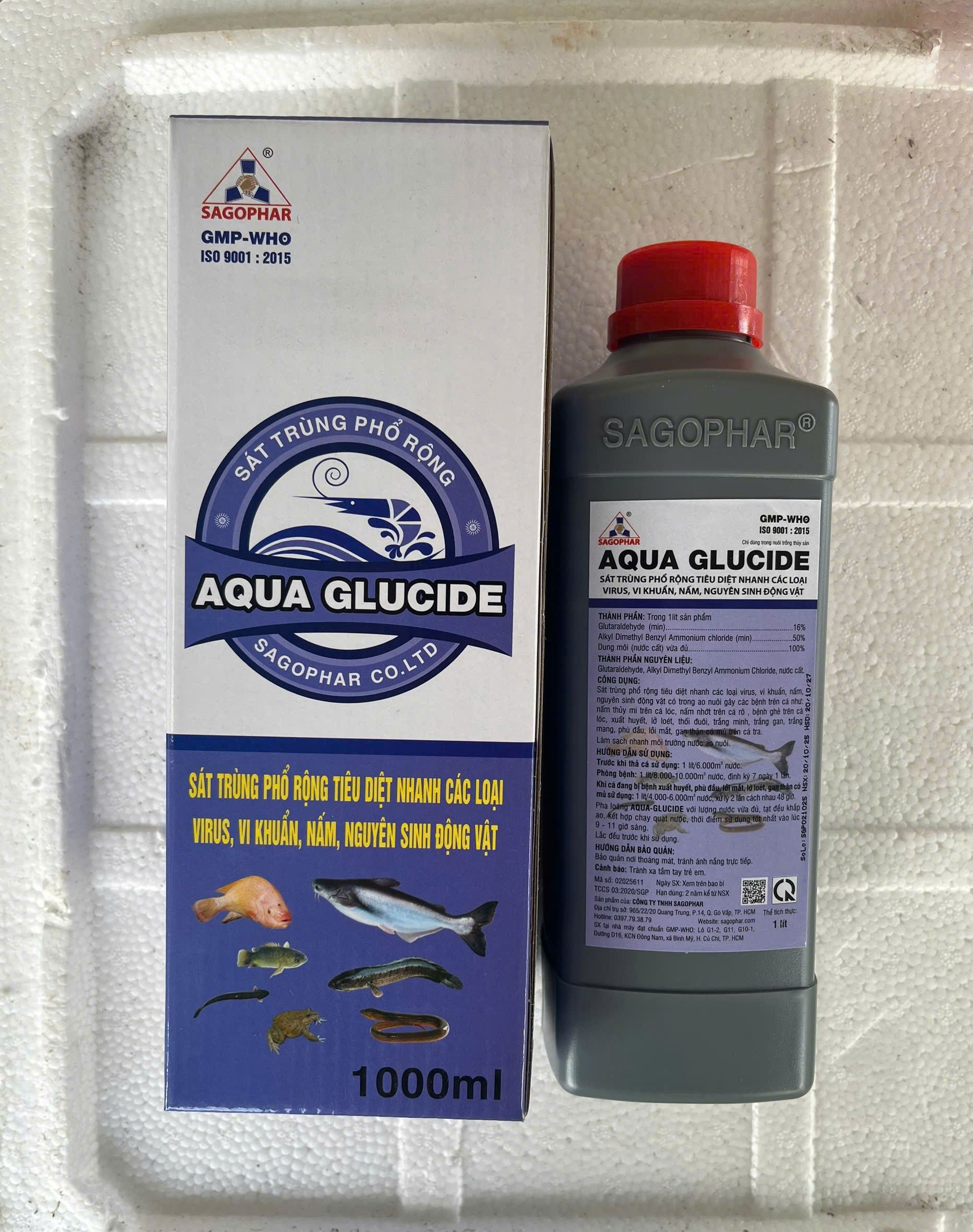 AQUA GLUCIDE sát trùng thủy sản diệt khuẩn ao nuôi tôm cá