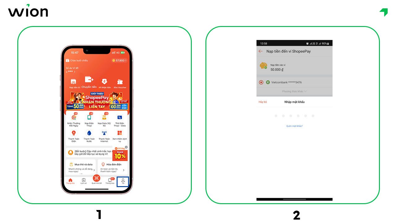 Cách rút tiền từ ShopeePay về tài khoản ngân hàng không liên kết