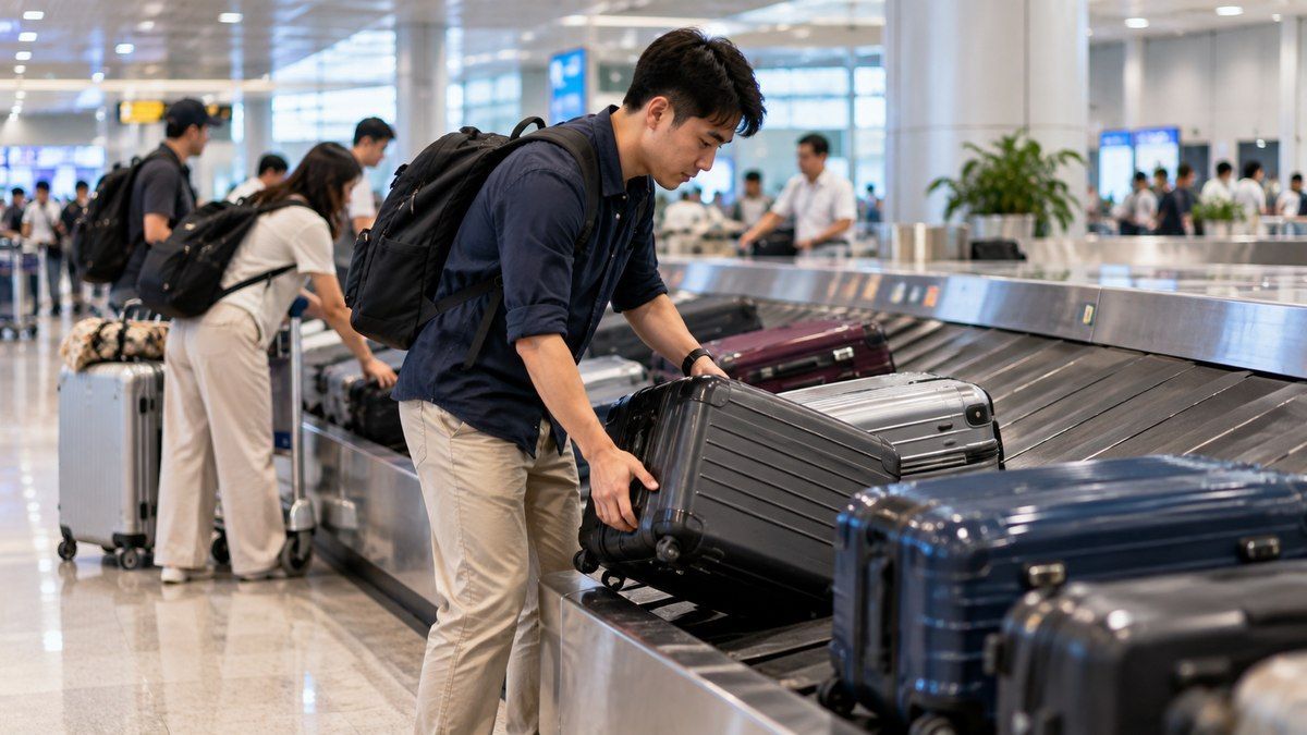 Hành khách kéo vali tại sảnh đến quốc tế Tân Sơn Nhất sau khi nhập cảnh