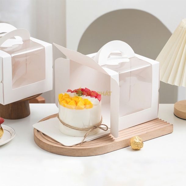 Hộp Bánh Kem Giấy Ivory