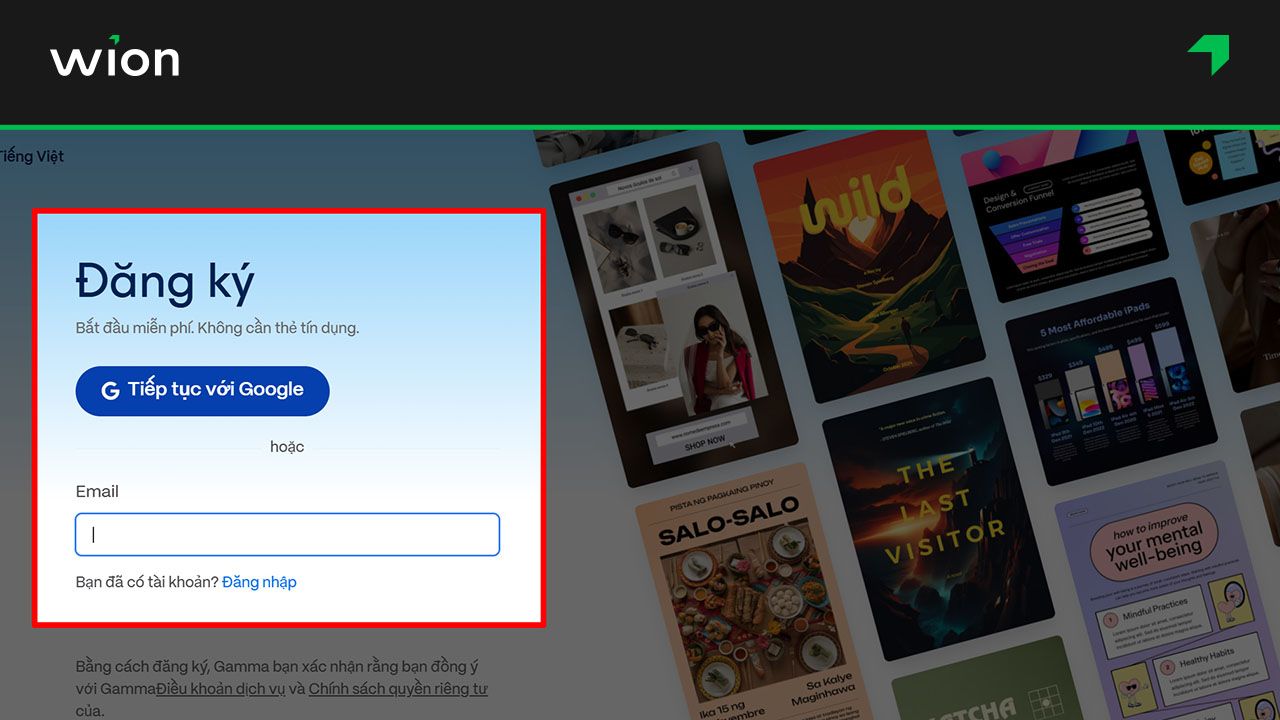 Bước 2 - Tạo Powerpoint bằng Gamma