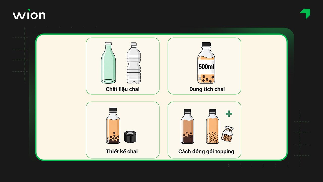 Kinh doanh trà sữa đóng chai cần chọn loại chai phù hợp