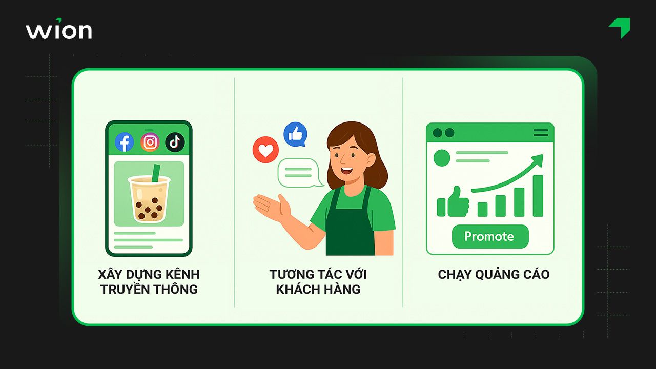 Tích cực truyền thông cho quán trà sữa tại nhà