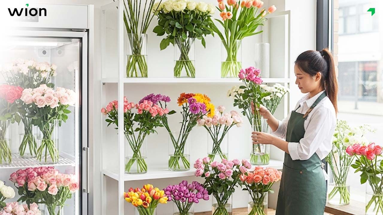 Lưu trữ và trưng bày hoa để bán
