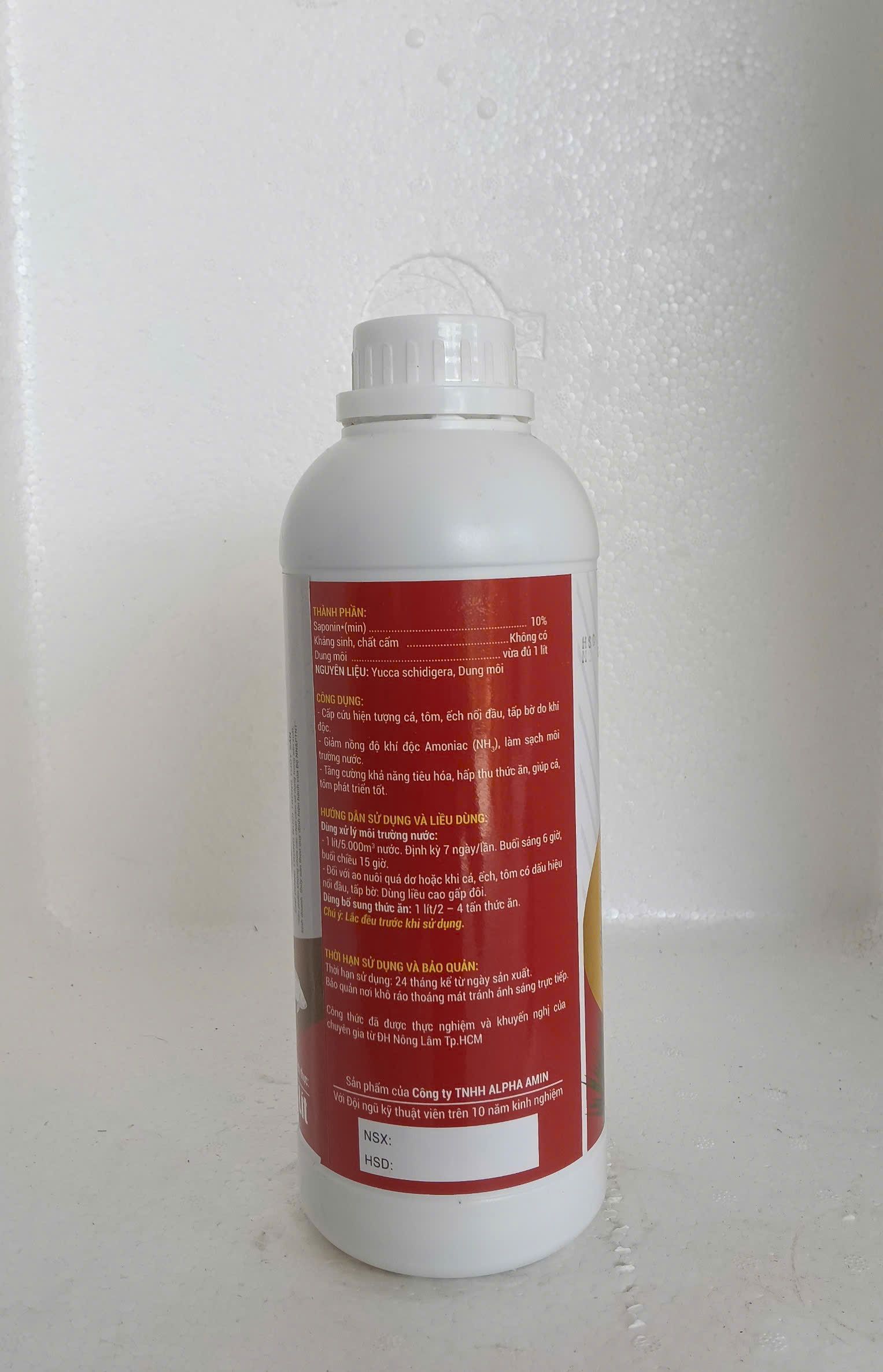 Yucca Liquid giảm khí độc NH₃, NO₂⁻ cho tôm cá