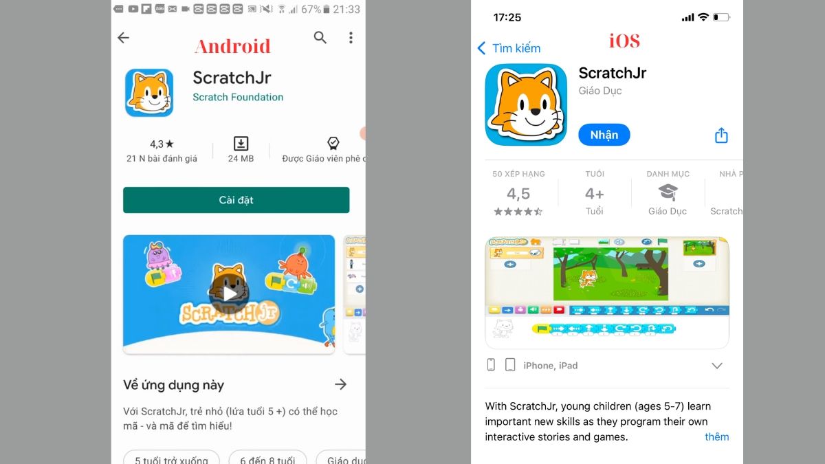 Hướng dẫn cách cài đặt phần mềm Scratch trên điện thoại - bước 2