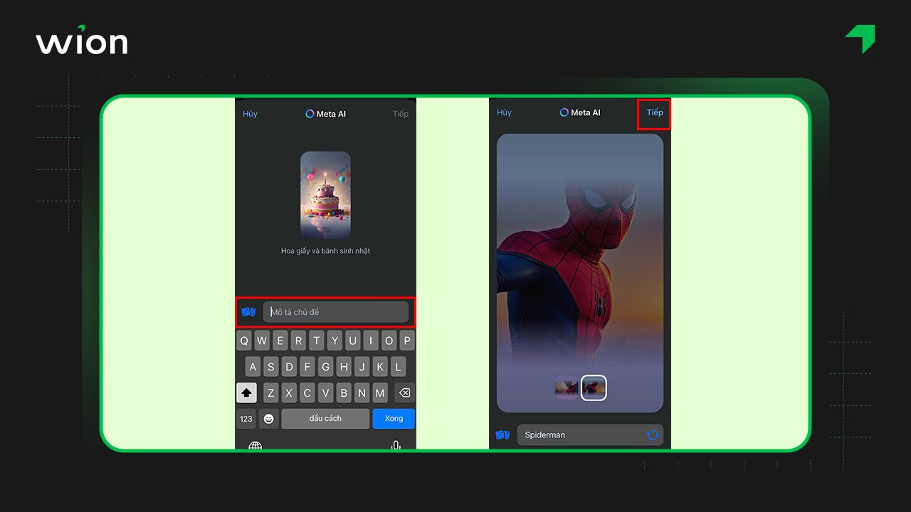 Bước 3 - Cách tạo chủ đề Messenger bằng AI