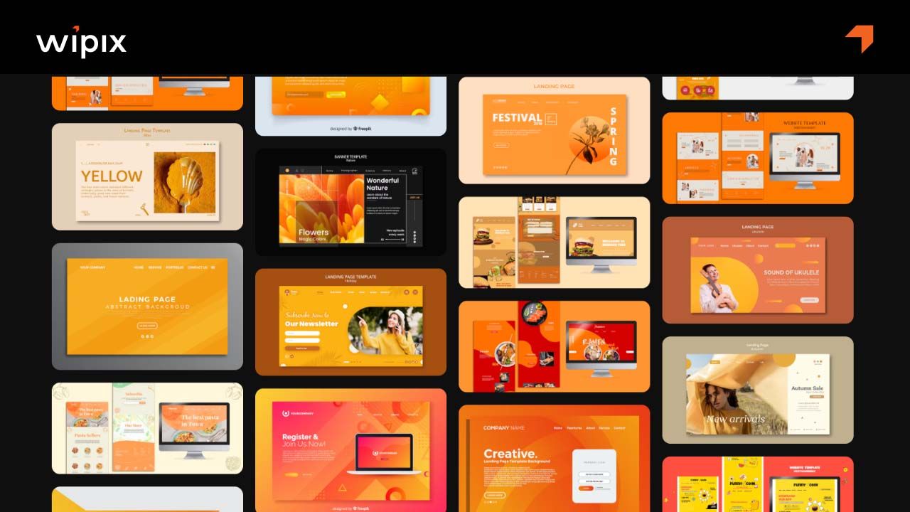 Lựa chọn màu chữ trên nền cam trong thiết kế web