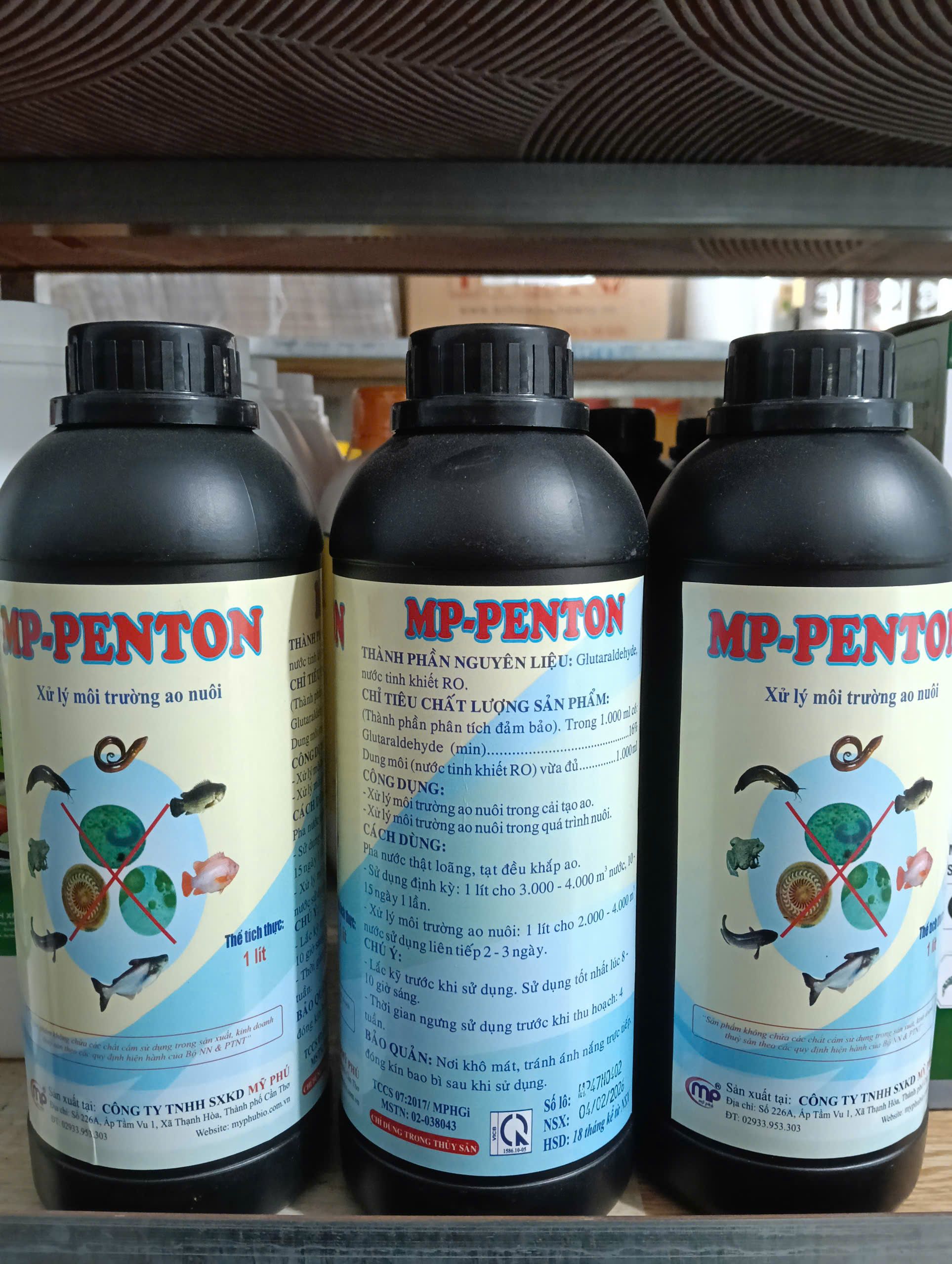 MP PENTON glutaraldehyde diệt khuẩn ao tôm cá