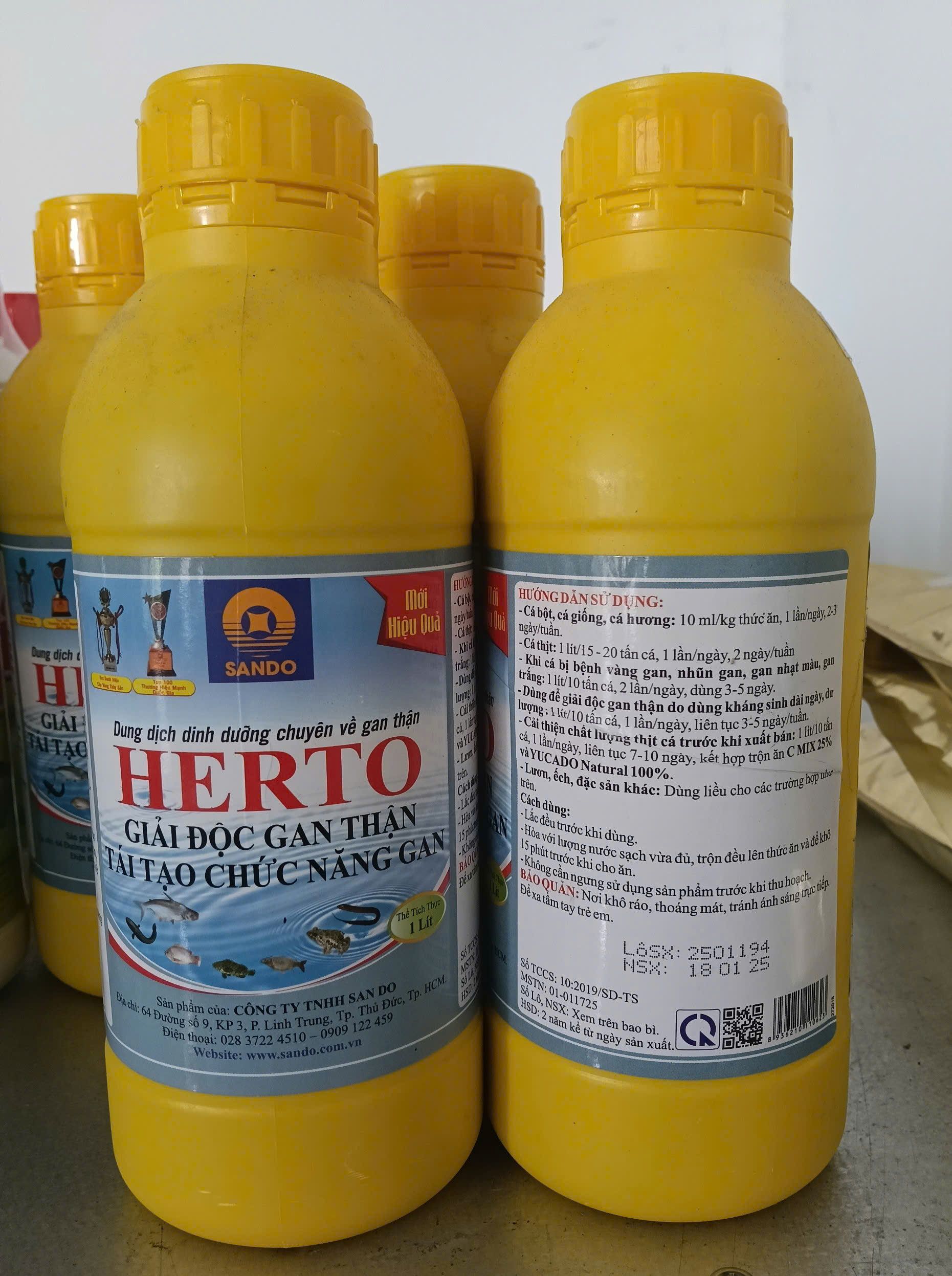 Sản phẩm HERTO tái tạo chức năng gan thủy sản SANDO