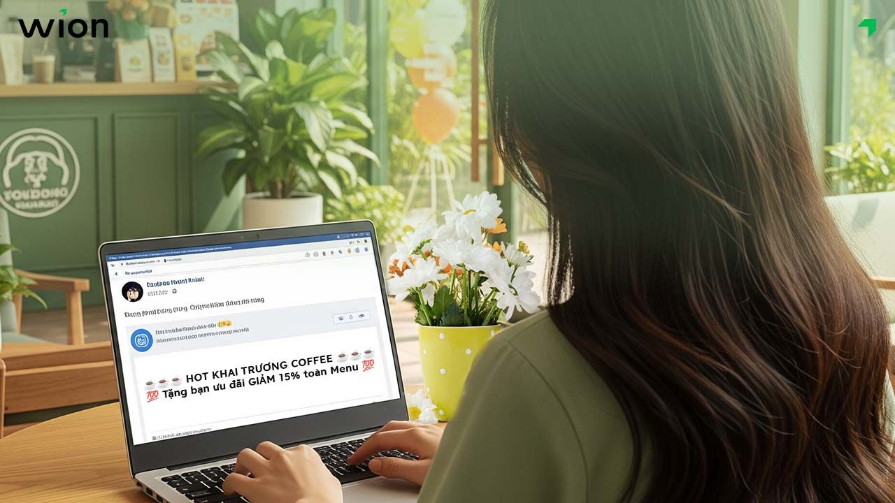 Mẫu bài viết quảng cáo khai trương quán cafe dạng khuyến mãi, giảm giá