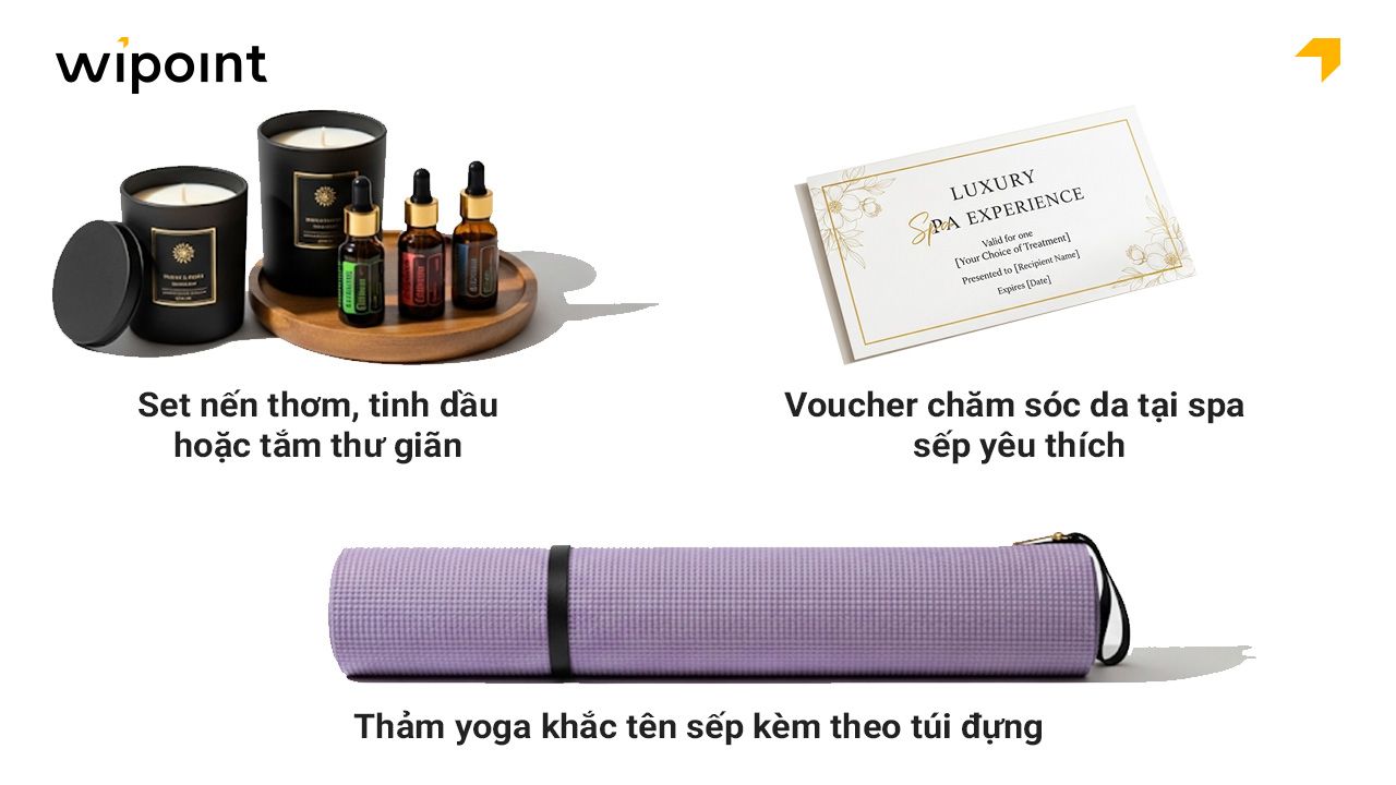 Quà thư giãn giúp sếp nữ nghỉ ngơi, chăm sóc bản thân