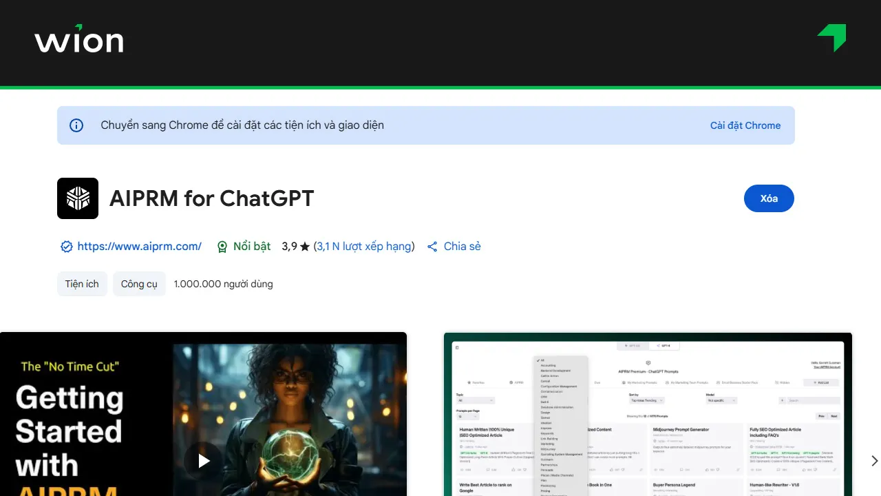 Bước 2 - Tạo Powerpoint thuyết trình với AIPRM for ChatGPT
