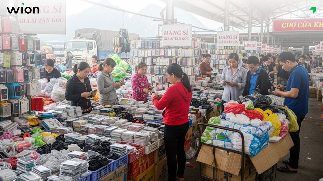 Nguồn hàng sỉ phụ kiện điện thoại từ chợ cửa khẩu, biên giới