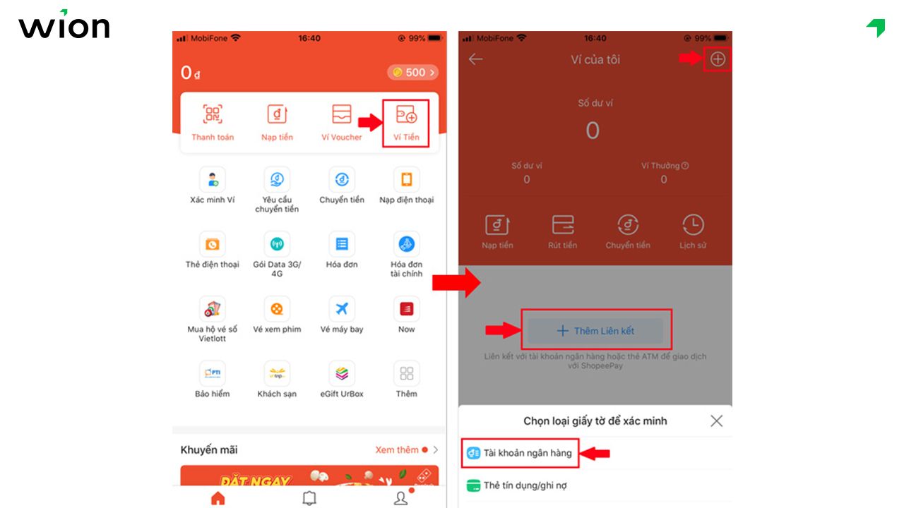 Cách liên kết ShopeePay với ngân hàng Techcombank
