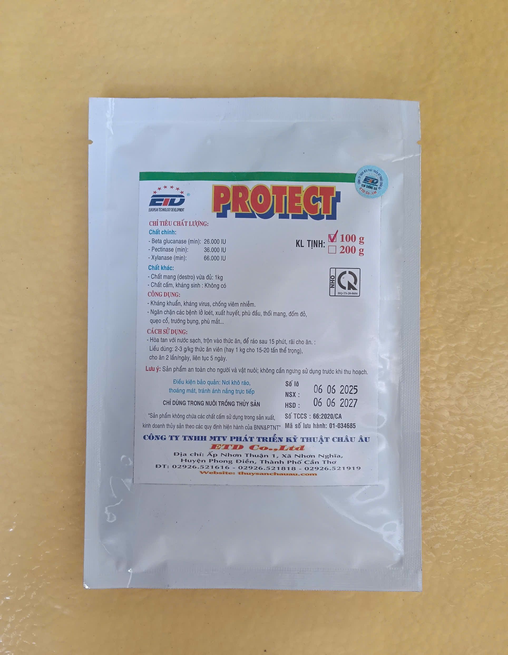 Gói PROTECT 100g hỗ trợ trị lở loét thối mang trướng bụng