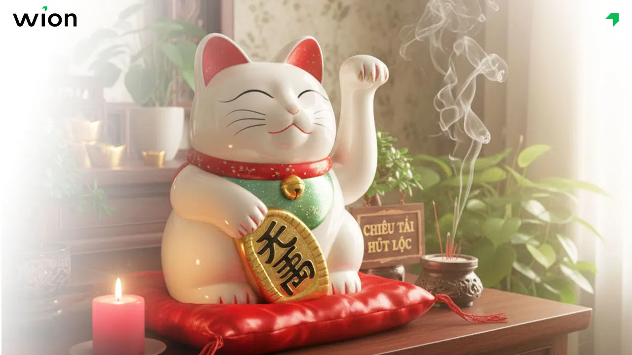 Ý nghĩa mèo thần tài trong phong thủy Việt Nam