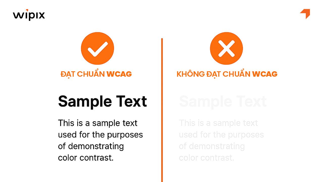 Đảm bảo độ tương phản và khả năng tiếp cận (Accessibility - WCAG)