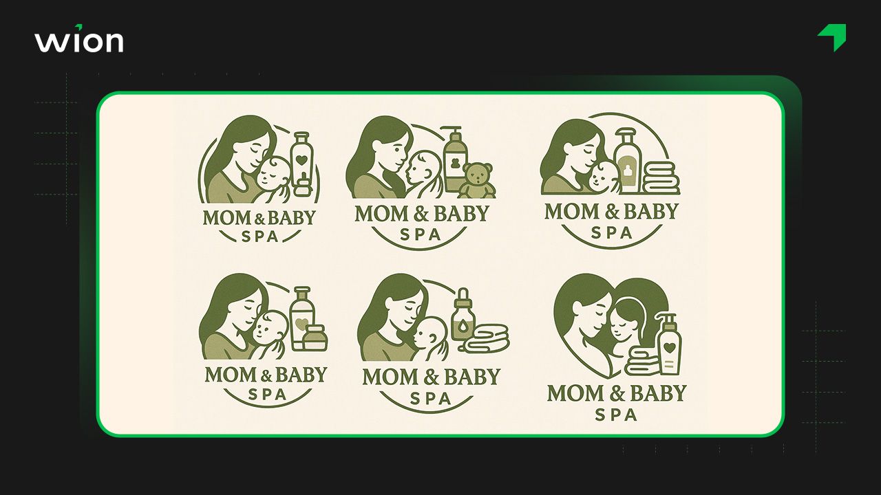 Mẫu logo spa mẹ và bé