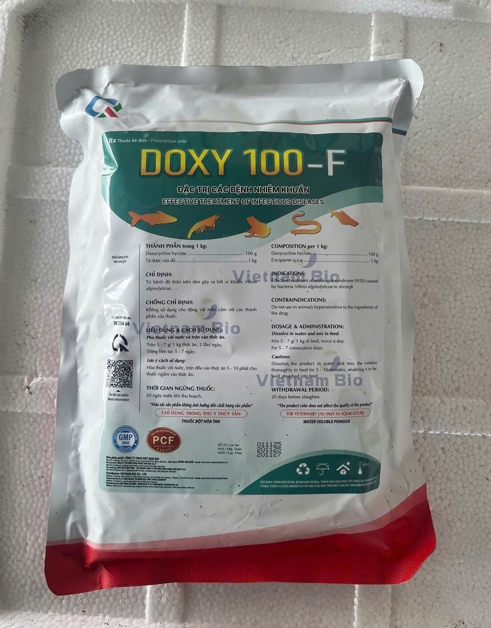 DOXY 100-F 100g đặc trị bệnh nhiễm khuẩn thủy sản
