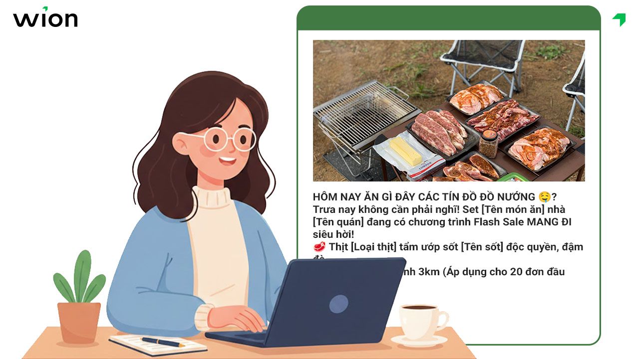 Mẫu content Zalo ngành F&B (đồ ăn, quán cà phê, đồ uống)