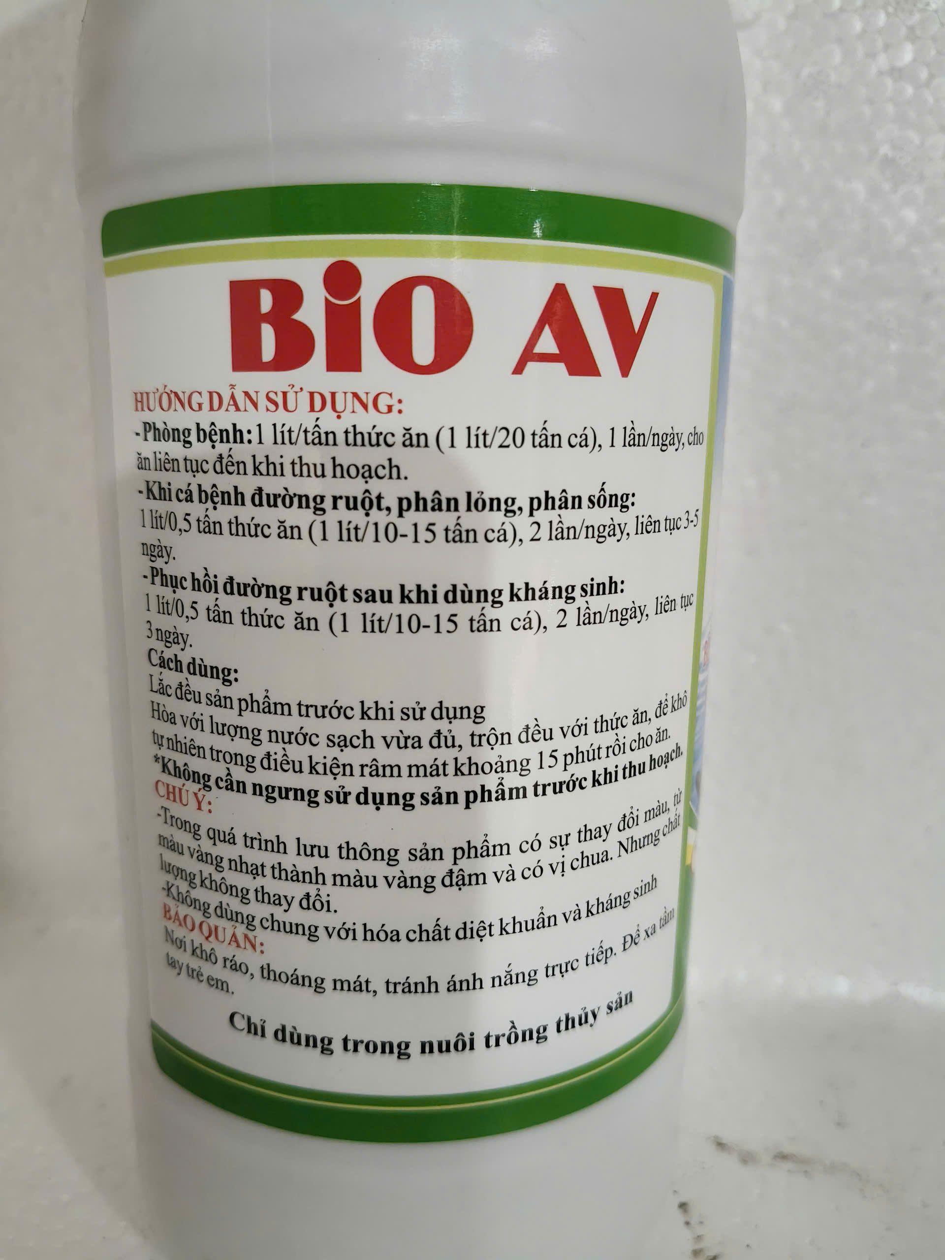 Bio AV vi sinh sống bổ sung lợi khuẩn Bacillus subtilis Bacillus licheniformis cho đường ruột cá lươn ếch ba ba