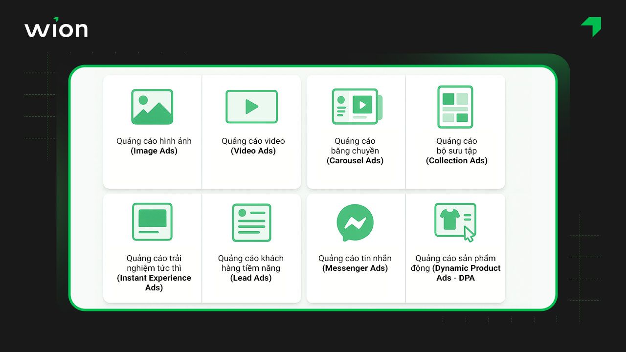 Các định dạng nội dung quảng cáo bán hàng phổ biến trên Facebook