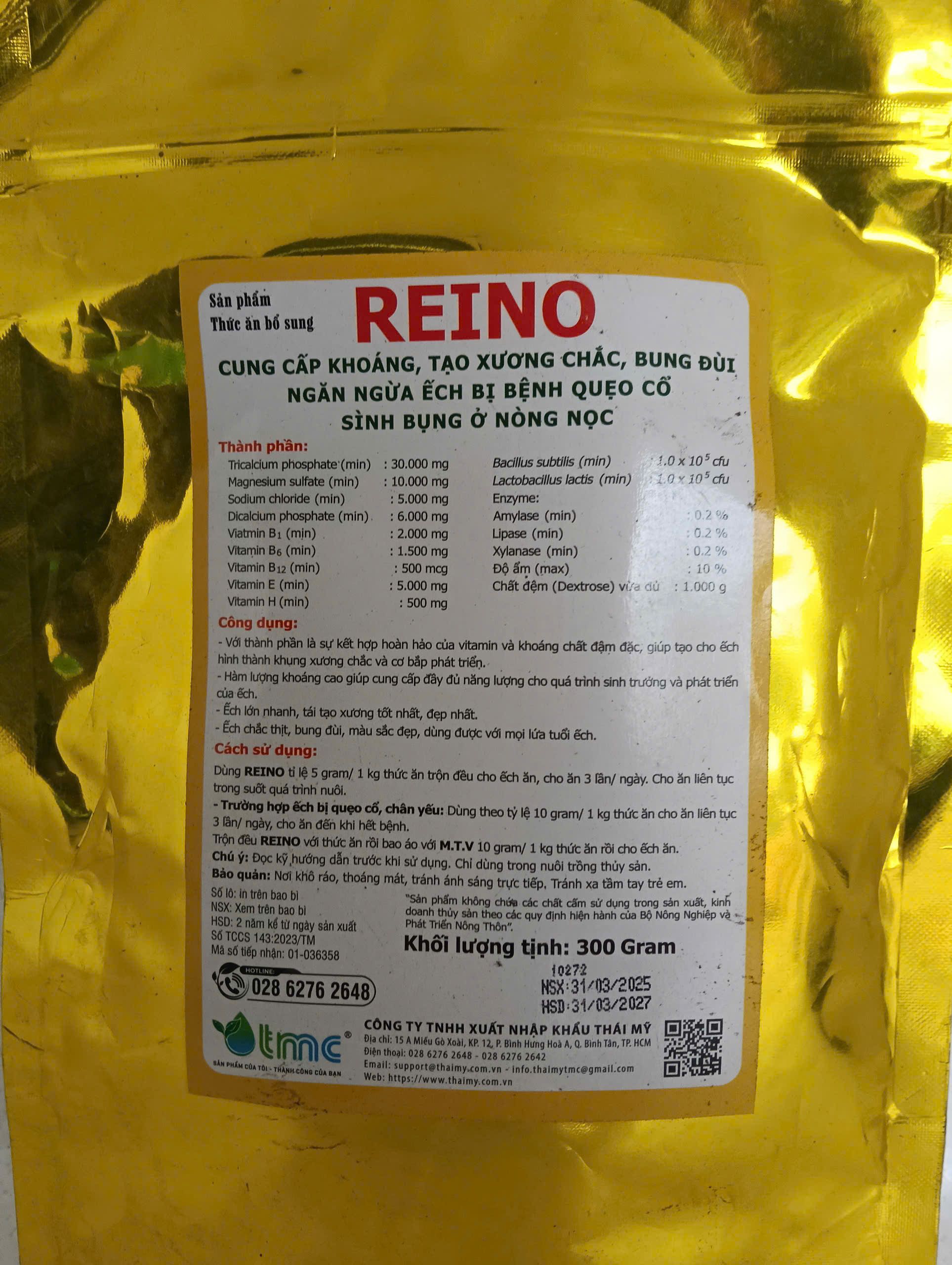 công dụng reino giúp ếch khỏe mạnh giảm hao hụt tăng sức đề kháng