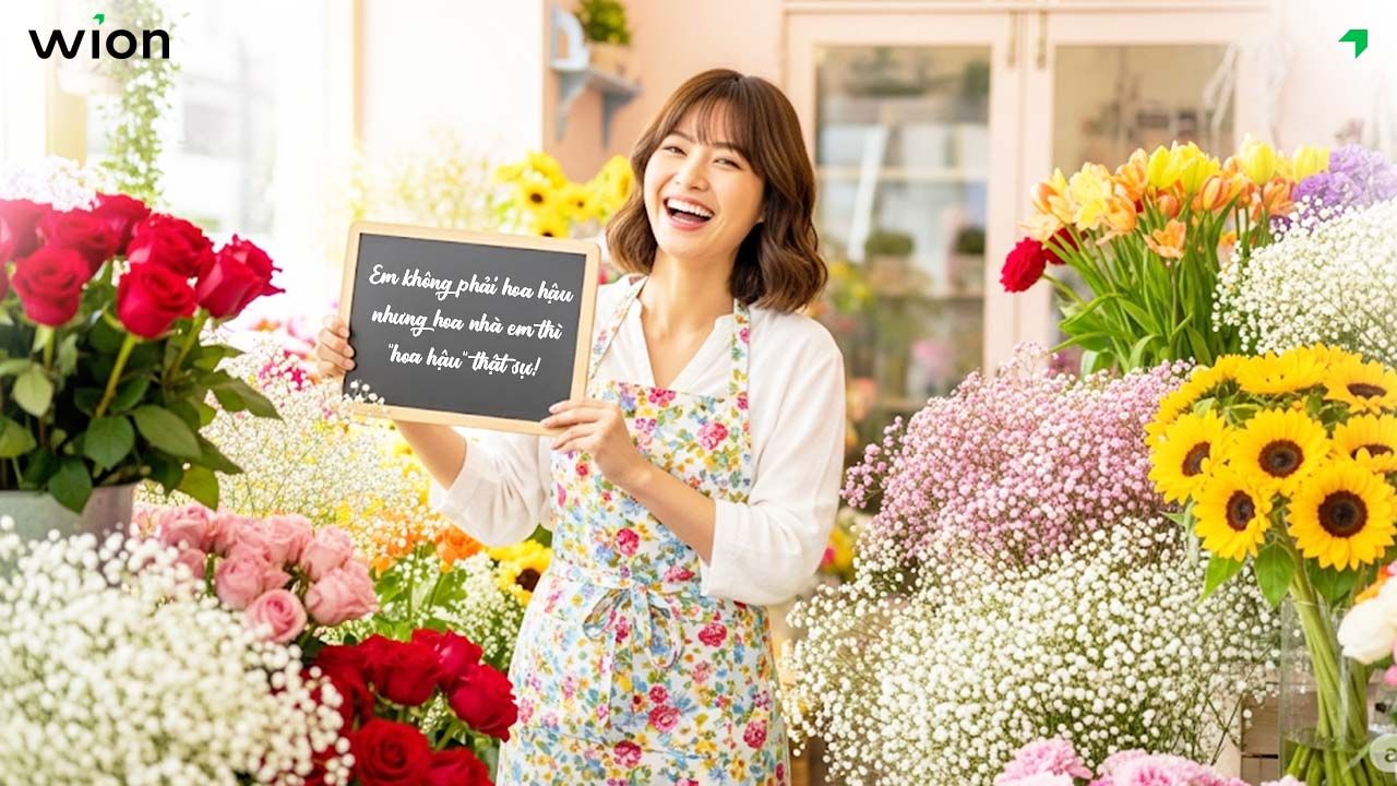 Tổng hợp các cap bán hoa vui vẻ, hài hước