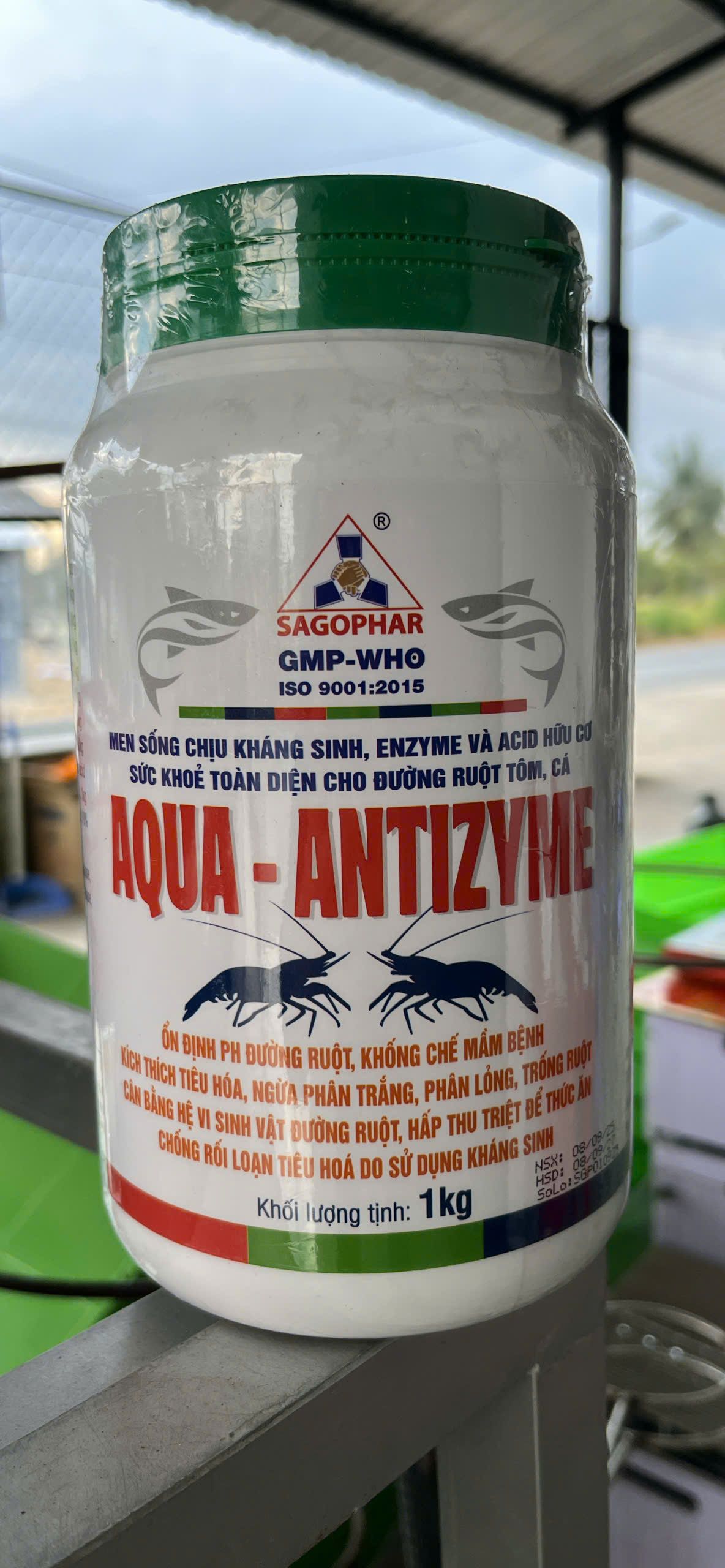 Aqua Antizyme Sagophar 1kg - Men vi sinh đường ruột cho tôm cá