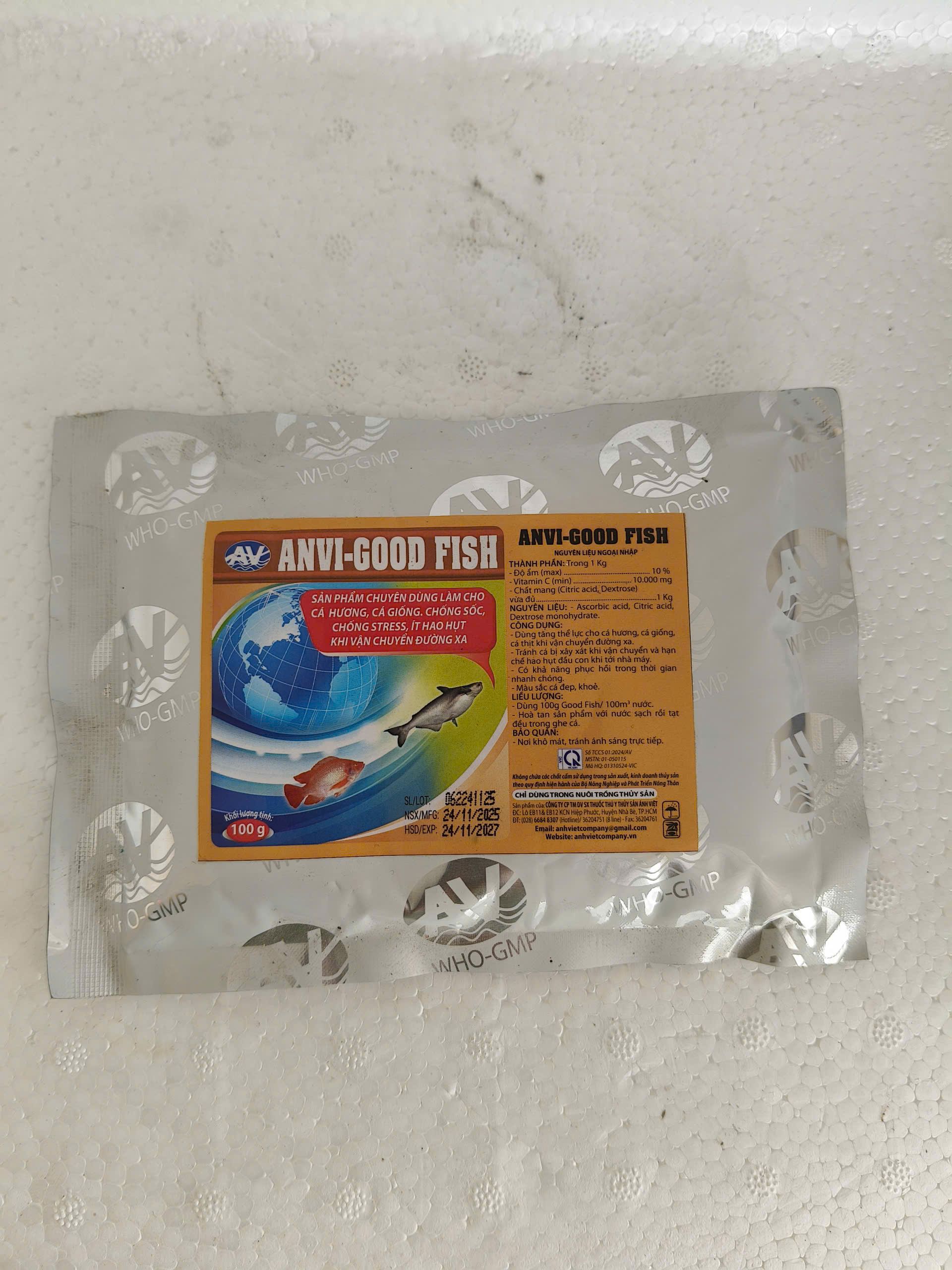 ANVI-GOOD FISH chống stress vận chuyển cá giống, lươn giống, ếch giống chính hãng 1