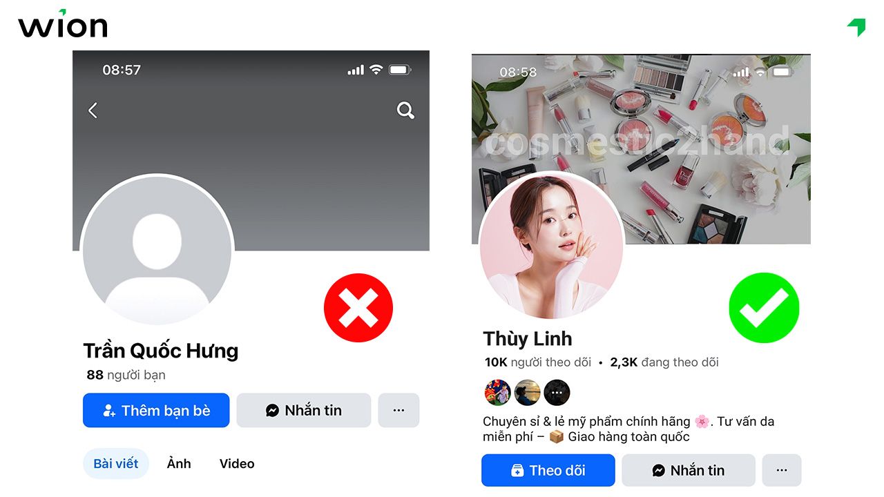 Xây dựng hồ sơ cá nhân hoặc Fanpage uy tín khi bán hàng trên Marketplace