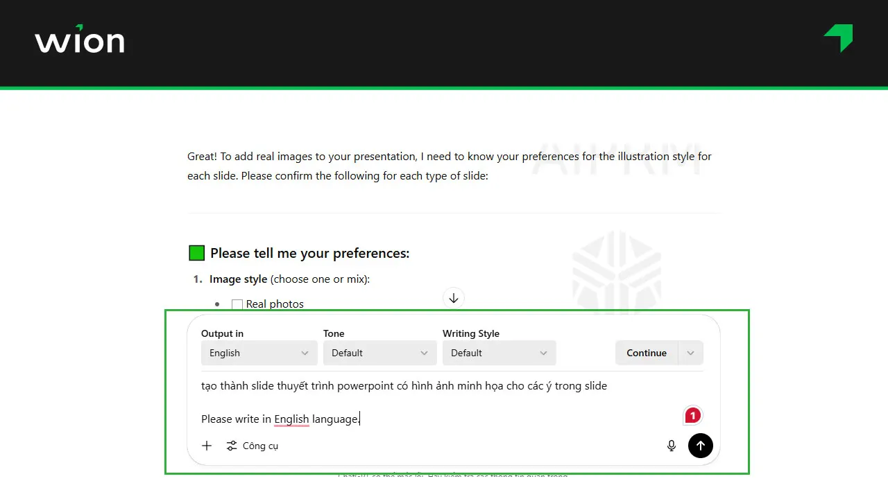 Bước 6 - Tạo Powerpoint thuyết trình với AIPRM for ChatGPT
