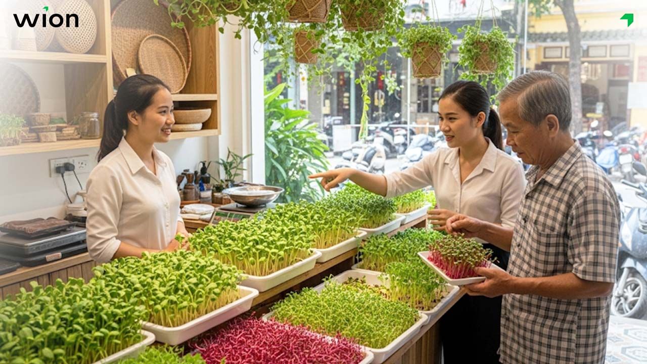 Mở cửa hàng bán rau mầm