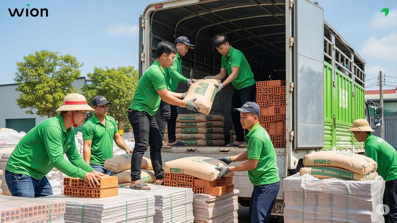 Quản lý vận chuyển giao hàng vật liệu xây dựng