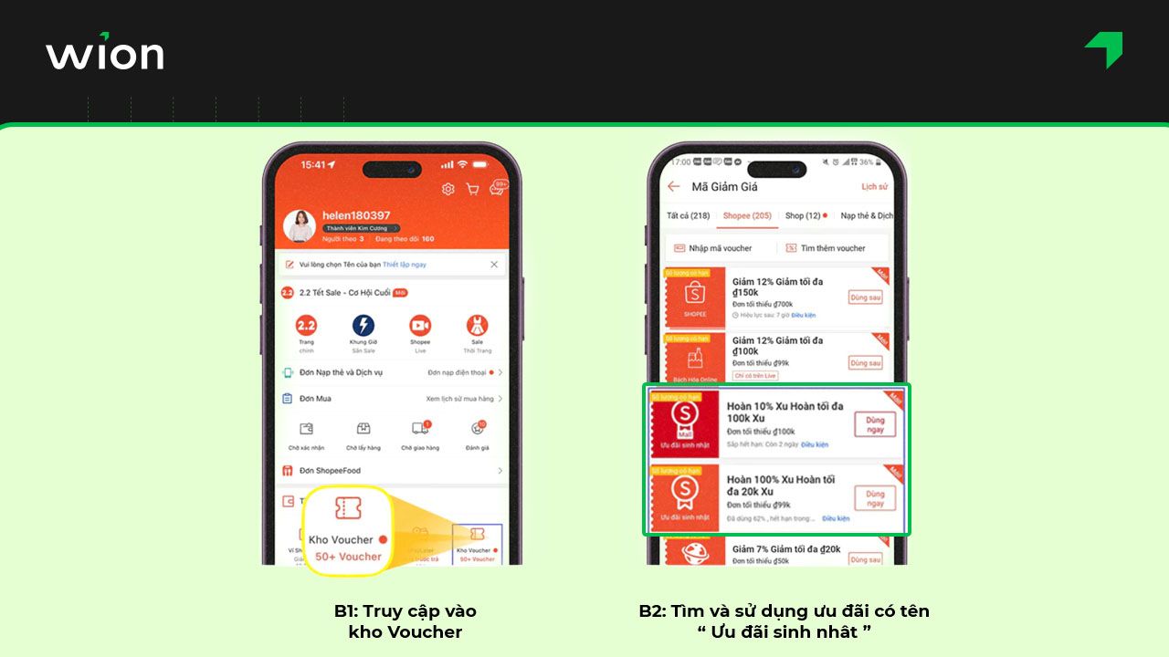 Cách nhận ưu đãi sinh nhật hạng vàng/kim cương