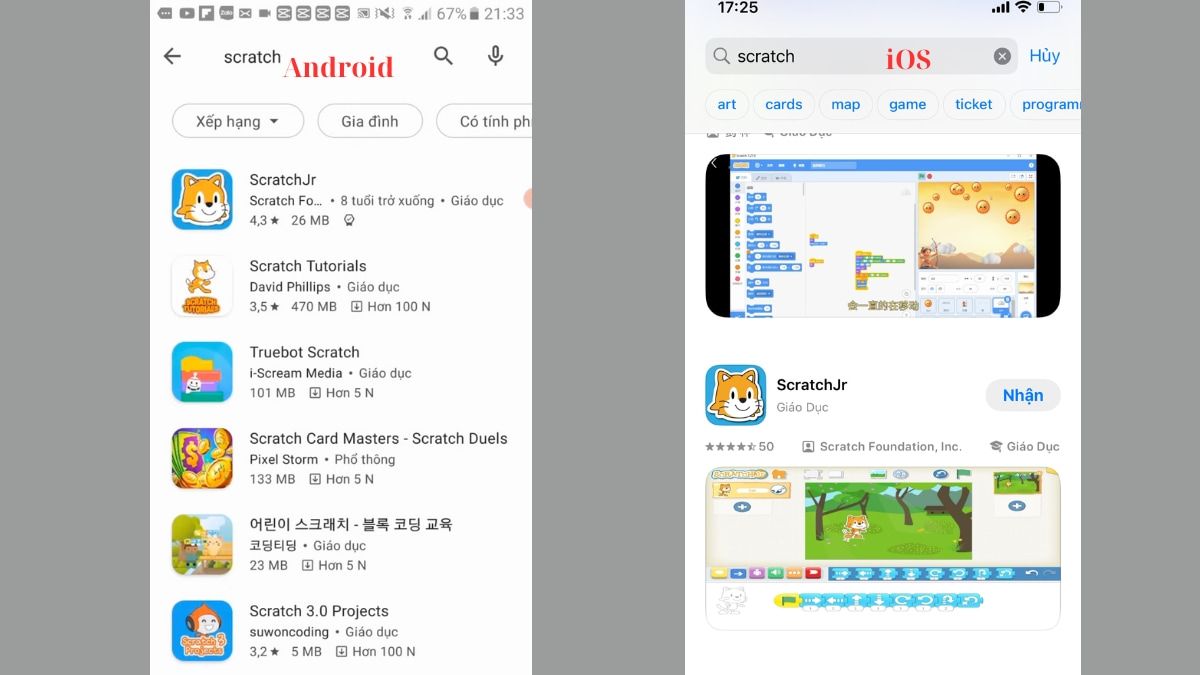Hướng dẫn cách cài đặt phần mềm Scratch trên điện thoại - bước 