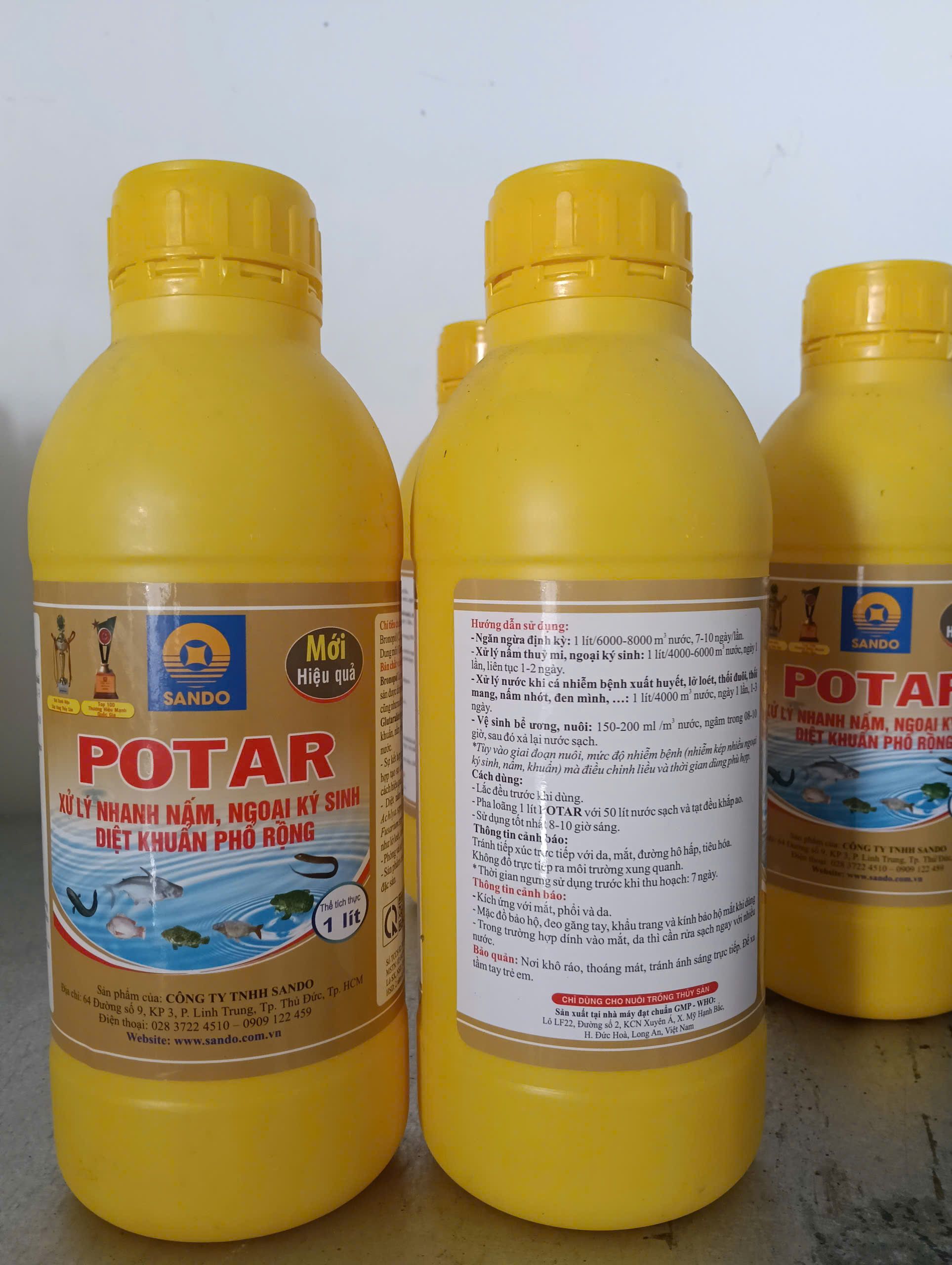 Hướng dẫn sử dụng POTAR SANDO trị nấm ký sinh trùng