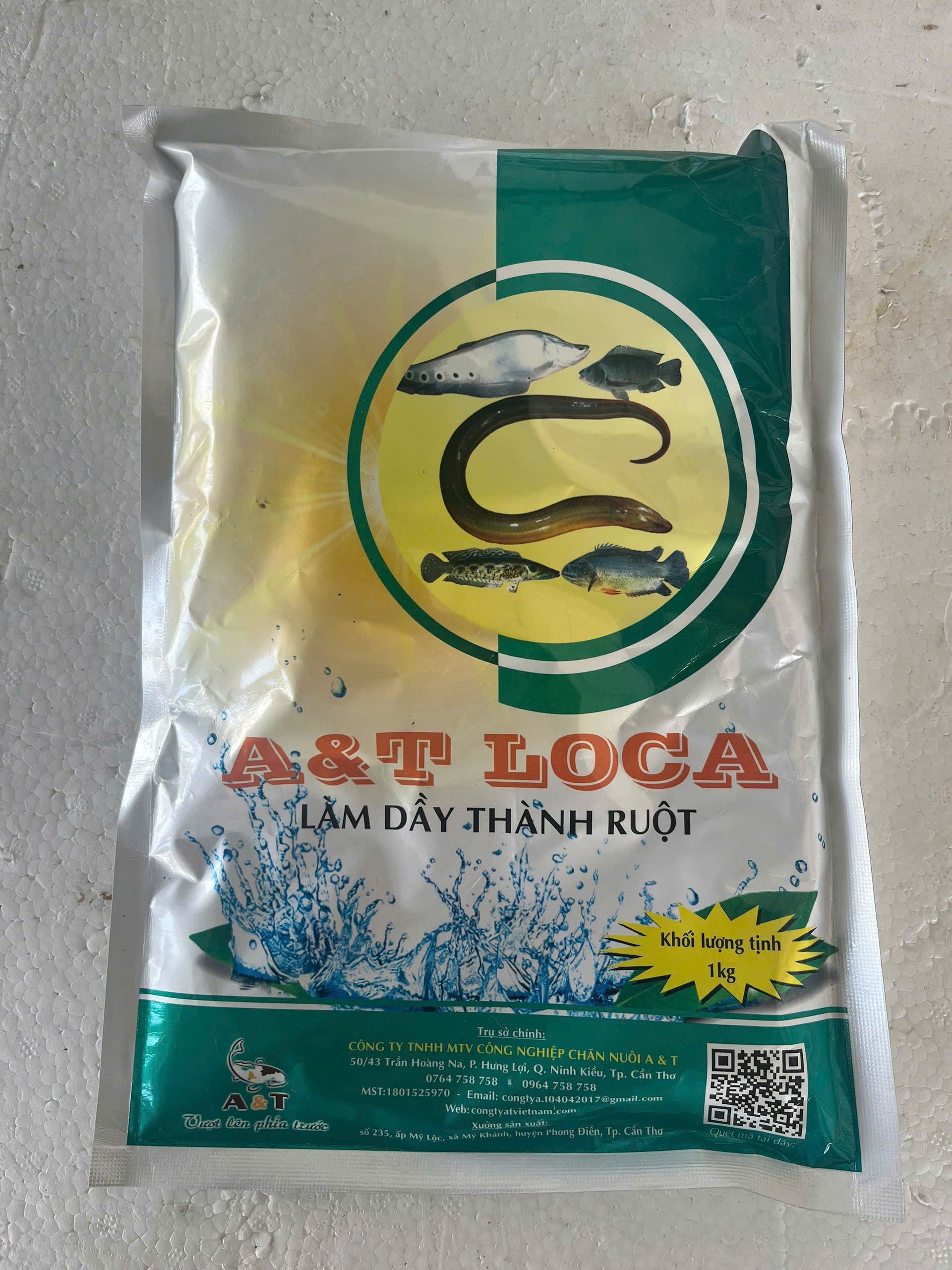 A&T Loca làm dày thành ruột thủy sản 1kg mặt trước