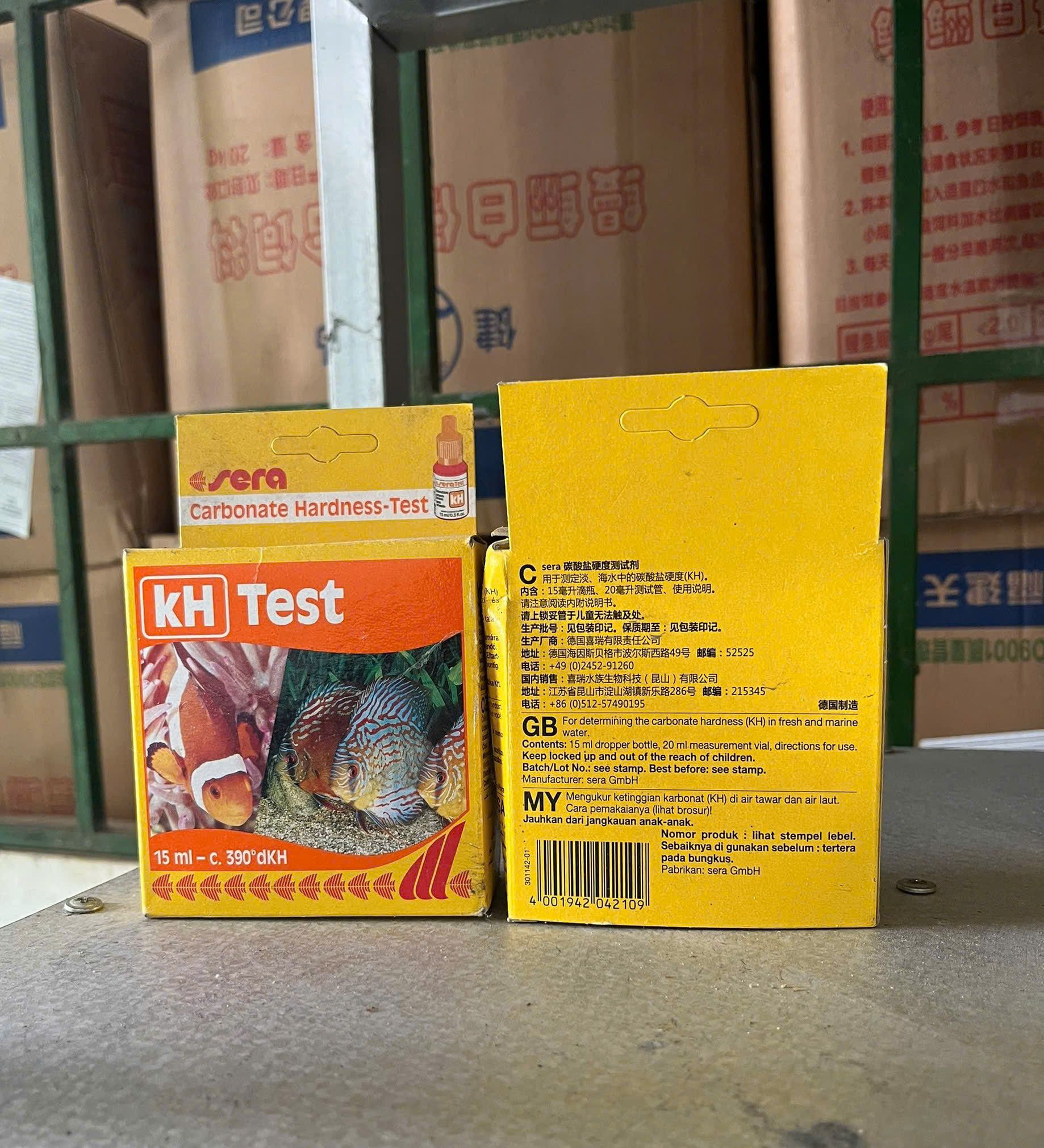 Sera Carbonate Hardness Test kiểm tra chất lượng nước