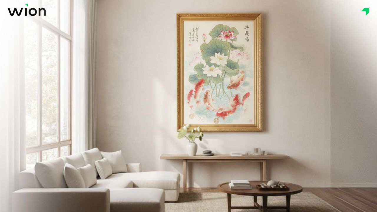 Ý nghĩa tranh Cá Chép Hoa Sen theo phong thủy