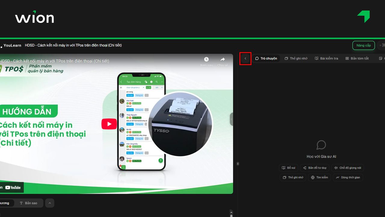 Bước 5 - Tóm tắt Video Youtube bằng YouLearn AI