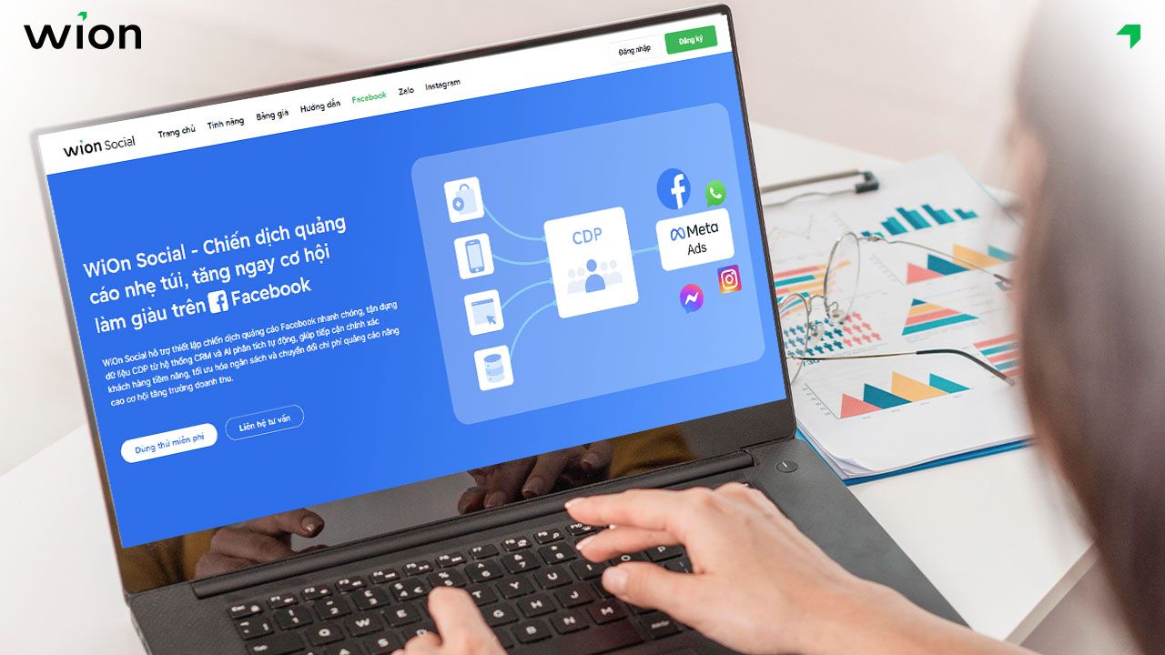 Phần mềm quản lý bán hàng tích hợp đo lường Engagement (ví dụ: WiOn Social)
