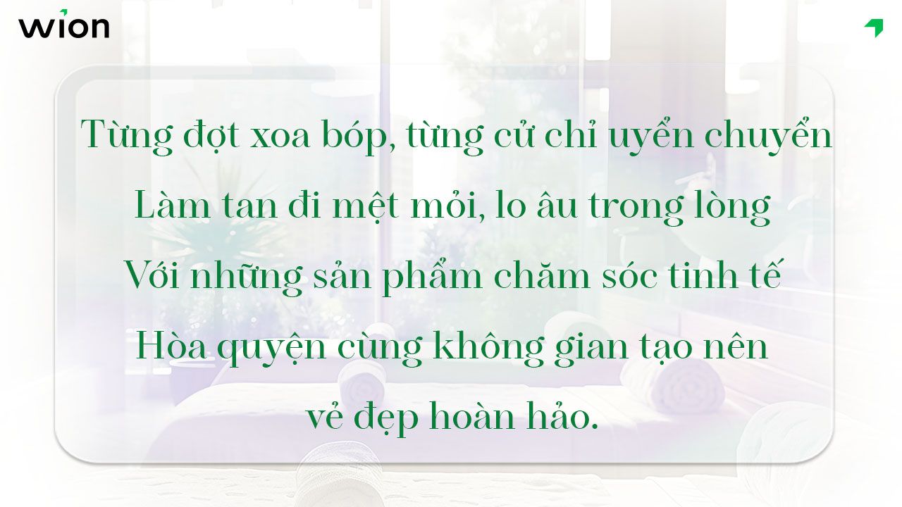 Bài thơ hay về làm đẹp spa