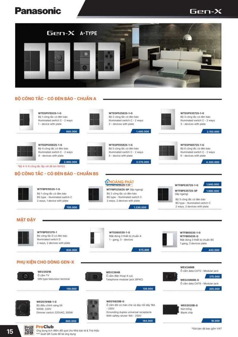 Catalogues thiết bị điện Panasonic mới nhất 2026