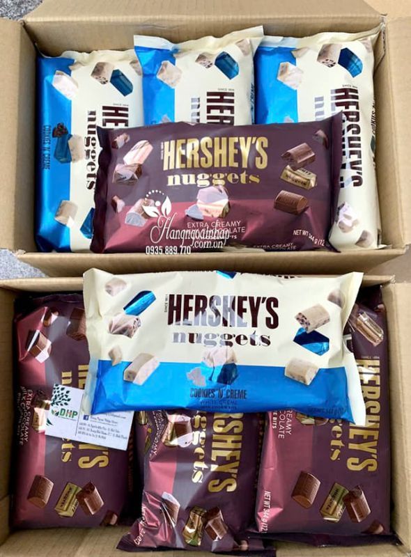 Socola Hershey’s Nuggets With Cookie Bits 344g của Mỹ 9