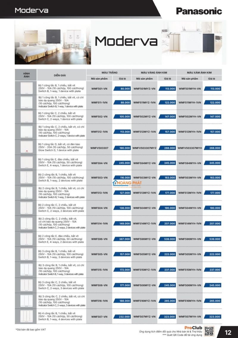 Catalogues thiết bị điện Panasonic mới nhất 2026