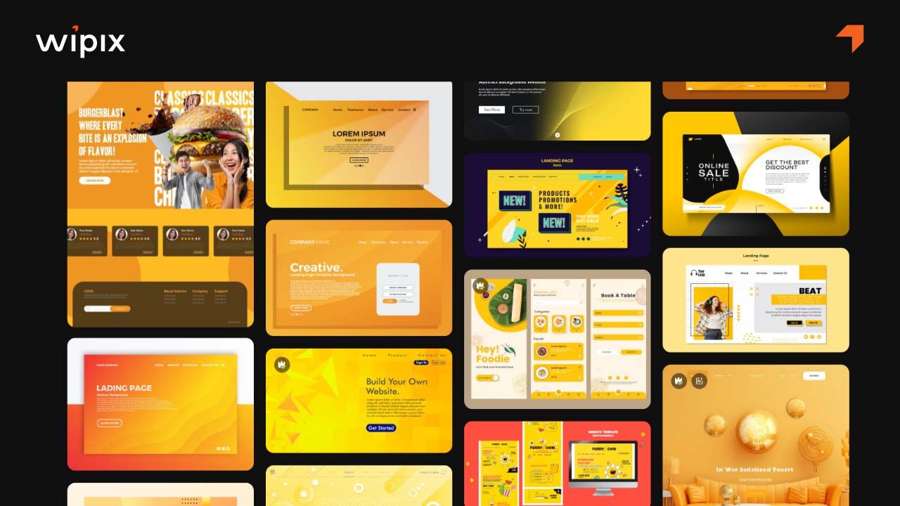 Lựa chọn màu chữ trên nền vàng trong thiết kế web