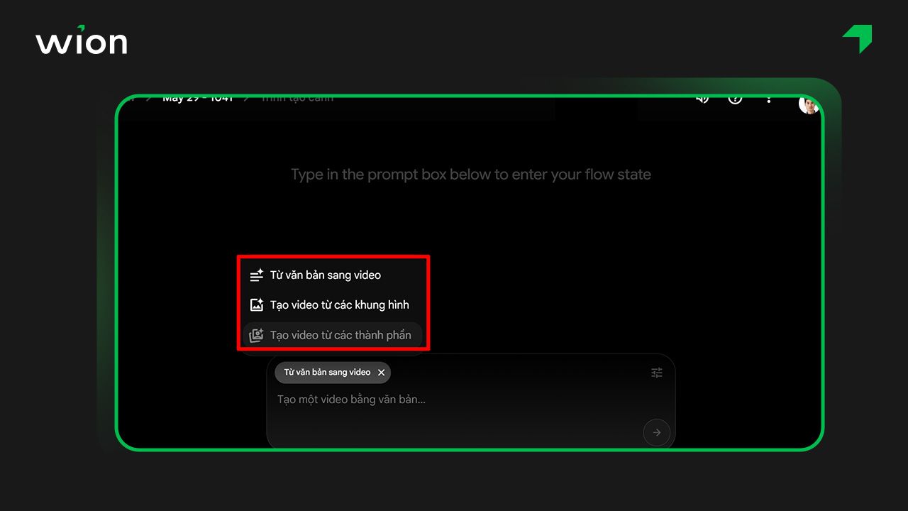 Bước 2 - Cách sử dụng Veo 3 trong Flow của Google Labs để tạo video